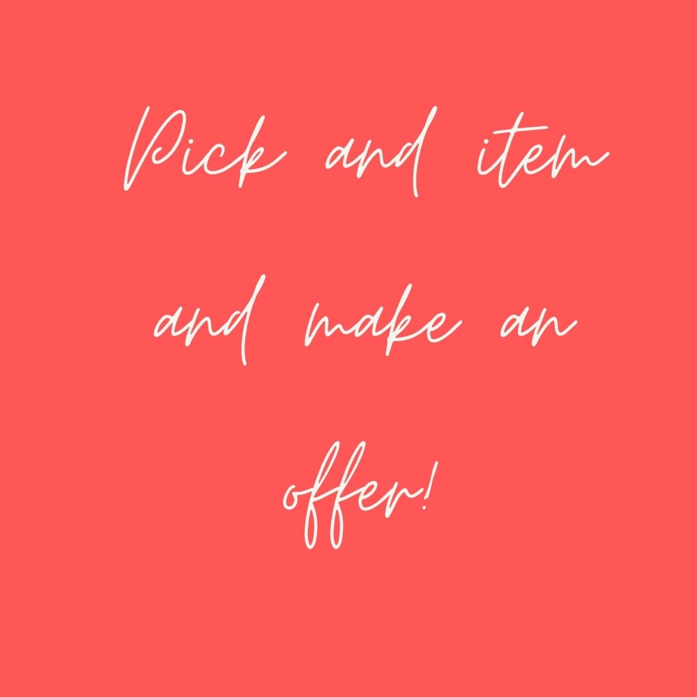 Pick and item and make and offer.